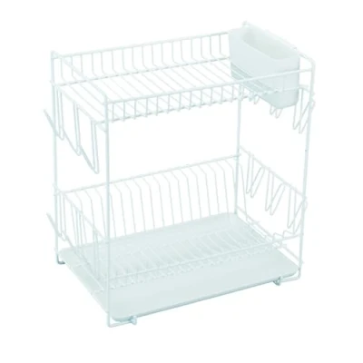 Imagen de Sauvic 88980 Escurreplatos Grande plastificado,Color Blanco, 43 x 25 41,5 cm