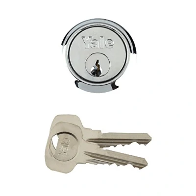 Imagen de YALE Y6KP1109CH Cilindro de llanta Repuesto, Apto para Puertas 38 57 mm, Incluye 6 Llaves, P Cromo, Keys