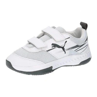 Imagen de Puma Varion II V JR Unisex Zapatillas de balonmano para niños, Talla: 29, White/shadow gray Zapatos