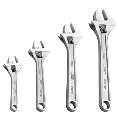 Imagen de Jetech Juego de llaves ajustables 4 piezas,Llaves cambio resistentes grado industrial con abertura gran calibre, bolsa almacenamiento enrollable, el tamaño incluye 6&quot;, 8&quot;, 10&quot;, 12&quot;