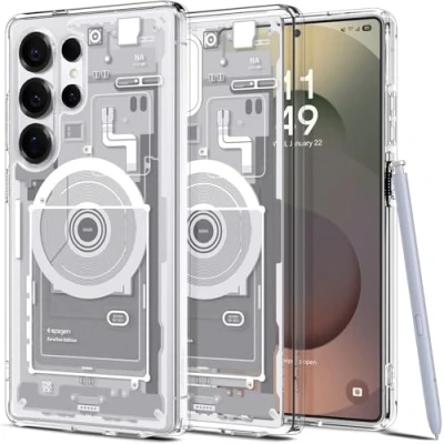 Imagen de Spigen Funda Ultra Hybrid MagFit Compatible con Samsung Galaxy S25 5G Zero One Blanco