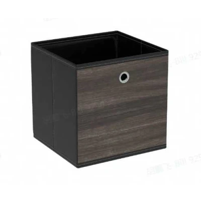 Imagen de SONGMICS RFB133K01 cubos de almacenamiento con asa, juego 6 tela Oxford no tejida, 33 x cm, plegables, marrón castaño