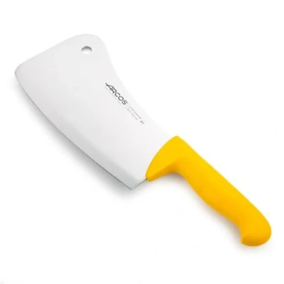 Imagen de Arcos Cuchillo Carnicero Nitrum Acero Inoxidable y Hoja 200 mm. Profesional. Mango Ergonómico Polipropileno. Serie 2900. Color Amarillo.