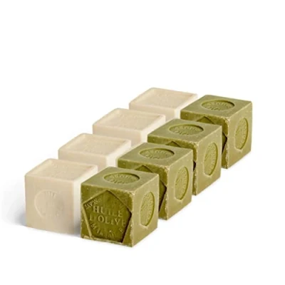 Imagen de La Corvette, Marseiller Soap Cubes Olive and Extra Pure Lot 8 x 300 g Without Packaging Real Savon de Marseille Boiled in a Kettle
