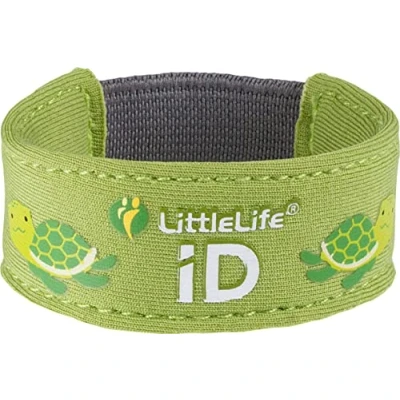 Imagen de LittleLife Pulsera de Seguridad, Identificación para Niños con Tarjetas Contacto Emergencia o Información Médica, Tortuga