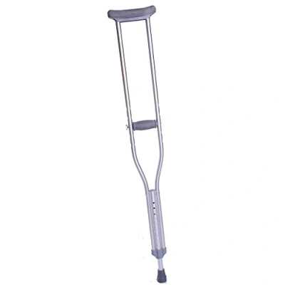 Imagen de Queraltó Muleta Axilar, Metálica de aluminio muy resistente, Para Joven 100/123 cm, Regulable en altura, Cómoda, con almohadillas antidolo, 1 unidad