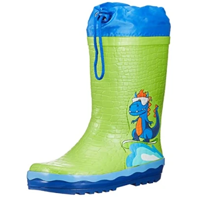 Imagen de Playshoes Cordón Para Botas de Agua, lluvia Unisex niños, Verde Azul Dinosaurio, 21 EU