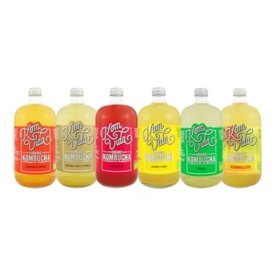 Imagen de Té kombucha. Komvida. Kit Multisabor. 6 botellas de 750 ml. Envío en frío.
