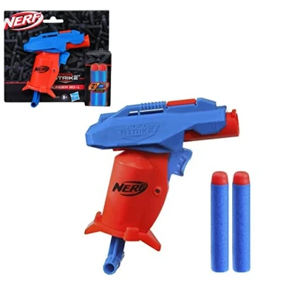 Imagen de NERF Alpha Strike Slinger SD 1 Pistola de Tiro único y 2 Dardos Elite Espuma Recarga, tensión, Disparo, Multi