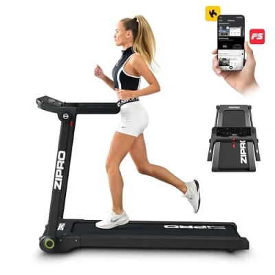Imagen de ZIPRO Pacto Cinta de Correr Plegable para Casa, Andar Compacta y Eléctrica, Velocidad 0,8 16 km/h, Peso Máx. Usuario 130 kg, Pantalla LED, 12 Programas, Ahorro Espacio