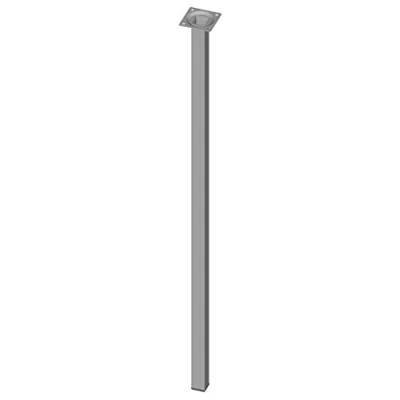 Imagen de Element System 4 Piezas de Pata Tubo Acero Tipo Cuadrado, Patas Mesa, Mueble Incluyendo Placa para atornillar, 80 cm, 10 tamaños, Blanco/Aluminio, Colores, 18133 00315