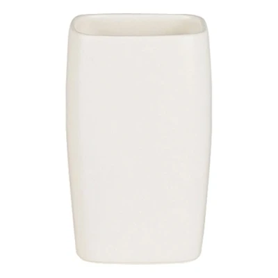 Imagen de Spirella Retro Portacepillos de Dientes, Gres, Blanco, 7X7X11 Cm