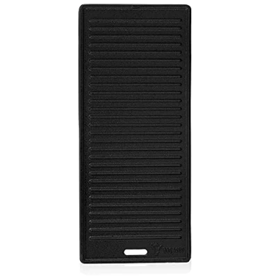Imagen de BBQ Toro Parrilla I Hierro Fundido 19,5 x 45 cm Rectangular Esmaltada Doble Cara Barbacoa Gas Carbón
