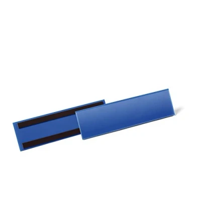 Imagen de Durable 175807 Bolsa de etiquetas magnéticas, para 1/3 A4 apaisadas, paquete 50, azul oscuro