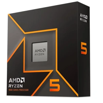 Imagen de AMD Procesador Ryzen 5 9600X, 6 Núcleos/12 Hilos, Arquitectura Zen 5, 38 MB de Cahe L3, TDP 65 W, Boost Frecuencia hasta 5,4 GHz, Socket AM5, DDR5 y PCIe 5.0, Sin Ventilador