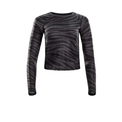 Imagen de Winshape LONG Sleeve Camiseta de manga larga, Mujer, Talla: XXL, Zebra grey