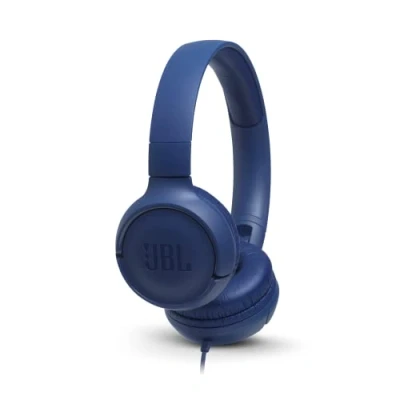 Imagen de Auriculares JBL Tune 500, Pure Bass Sound, Micrófono, Plegables, Control volumen, Azul
