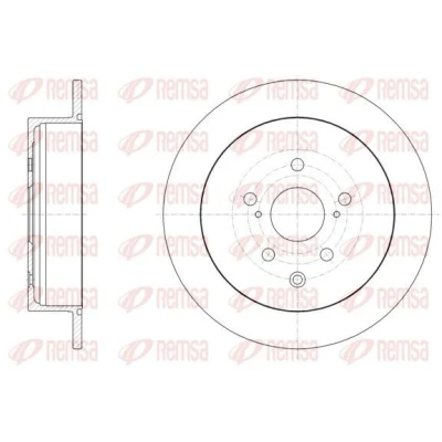 Imagen de REMSA Disco de freno Eje trasero 309mm 10mm 5 114,3mm macizo 61815.00 424310E020,4243148070 Discos freno,