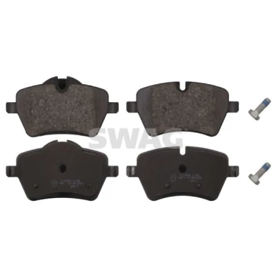 Imagen de SWAG 11 91 6727 juego de pastillas freno Eje delantero preparado para indicador desgaste con tornillos MINI: Hatchback, Countryman, Cabrio