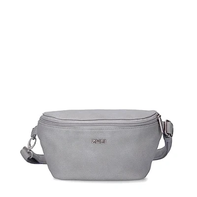 Imagen de Zwei Bolso Hip Bag Mademoiselle.M MH4 para Mujer, 25 cm, 1 litro, de Piel sintética, Impermeable, 3 en 1, cómodo Bolsillo el Pecho, riñonera y riñonera, Canvas Gris, cm x 12