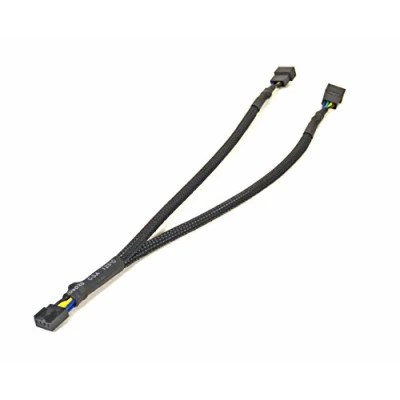 Imagen de Gelid Solutions CA PWM 01 Interno 0.35m 2 x 4 pin Negro Cable (Macho/hembra, Negro, 0,35 m, PWM, Derecho)