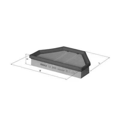 Imagen de MAHLE ORIGINAL LX 2005 Filtro de aire 42,3 228 133,2, 133,2 Cartucho filtrante