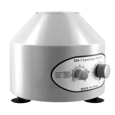 Imagen de QWORK® Centrífuga de Laboratorio, Capacidad 6 * 20ml, control velocidad 4000 U/min (máx. 2600 x g RCF), Temporizador 0 60 min, Balance Automático, para Laboratorios y Hospitales