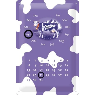 Imagen de Nostalgic Art Cartel de Chapa Retro Milka Idea Regalo para los Aficionados a la Nostalgia, metálico, Diseño Vintage decoración, 20 x 30 cm