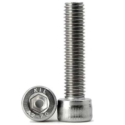 Imagen de (40 unidades) M5 x 40 mm, tornillos cilíndricos de acero inoxidable 304 con hexágono interior, rosca completa