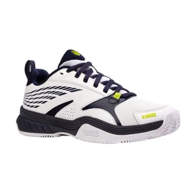 Imagen de K SWISS Speedex HB Zapatillas de tenis para tierra batida, Hombre, Talla: 41, White/peacoat/lime green Piel/tela