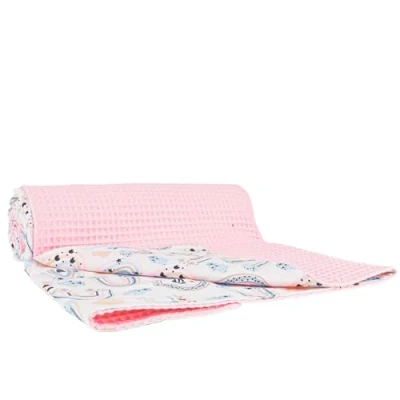 Imagen de various Manta para Bebé Recien Nacido Algodon 100%, Arrulo Verano y Entretiempo, Toquilla de Tejido Plumeti (Estampado Rosa)