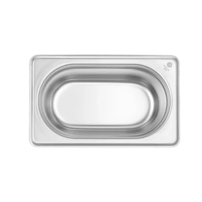 Imagen de HENDI Recipiente GN 1/9,contenedor GN,bordes redondeados,resistente a Temperaturas de 40 300C,apto para hornos,congeladores,calientaplatos,baño María,1L,176x108x(H) 100mm,acero inoxidable