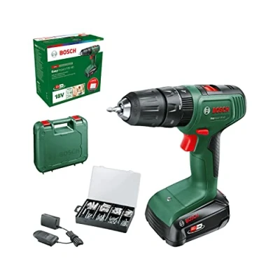 Imagen de Bosch taladro percutor a batería EasyImpact 18V 40 (1 de 2,0 Ah, sistema 18 V, set fijación 173 piezas, en maletín transporte) Amazon Edición