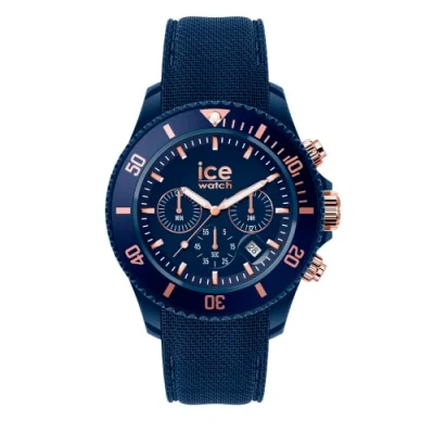 Imagen de ICE Watch Chrono Blue rose gold Reloj azul para Hombre con Correa de silicona 020621 (Large)