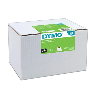 Imagen de DYMO LW etiquetas auténticas de dirección 28 mm x 89 24 rollos 130 con reverso fácil retirar (3120 etiquetas) autoadhesivas para etiquetadoras LabelWriter
