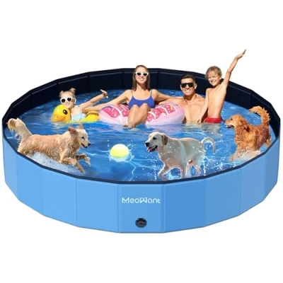 Imagen de Meowant Piscina Plegable para Perros, PP Material Resistente y Duradero, Diseño Antideslizante Mayor Seguridad, Piscinas Plegables Perros de Todos los Tamaños, 6XL (272 x 50cm
