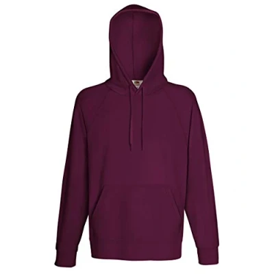 Imagen de Fruit of the Loom Sudadera Ligera con Capucha Modelo (240 gsm) Hombre/Caballero Gym/Correr (Extra Grande (XL)/Vino)