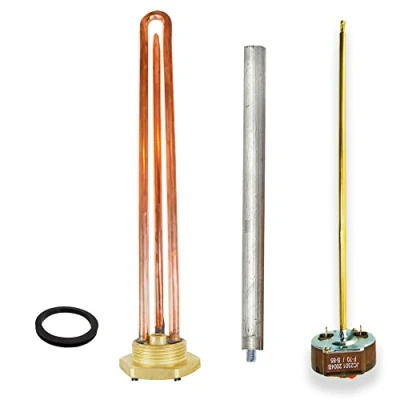 Imagen de GOLDMAN SERVICE Kit Resistencia Termo Eléctrico Monoblock Roscada de 1¼ Pulgadas Termostato Anodo Magnesio Junta. Recambio para Calentador agua, Acumulador Solar, Caldera (2000W)