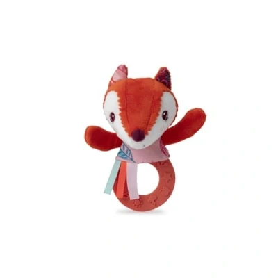 Imagen de Lilliputiens Sonajero Alice la Zorra Juguete sensorial para bebés con Anillo, Sonido de Papel y Campanilla Alivia dentición Desde 3 meses 83035, Color Naranja (JURATOYS 83035)