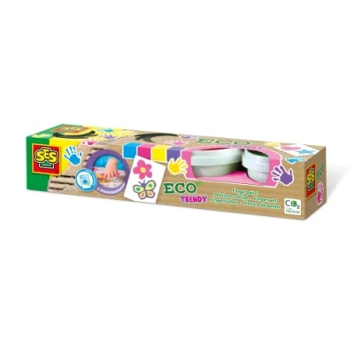 Imagen de SES Creative 24927 Pintura de Dedos ECO Girly, 4 colores. Más 2 años, multicolor