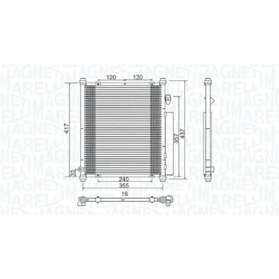 Imagen de MAGNETI MARELLI 350203907000 Condensador con secador 355x417x16 417 355 16 HONDA: Jazz 2