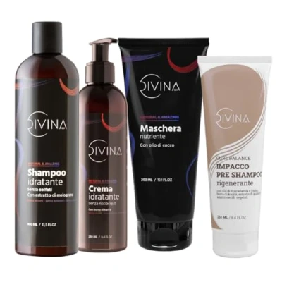 Imagen de Kit hidratante y regenerante para cabello ondulado, rizado, súper afro Natural&amp;Amazing de DIVINA BLK