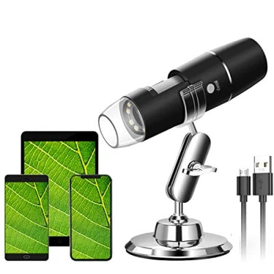 Imagen de Microscopio WiFi Cámara Digital, USB WADEO, Aumento de 1000x con 8 LED, para Android iOS y Mac