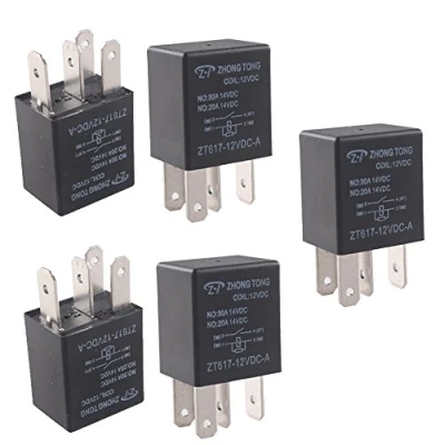 Imagen de Mintice 5 Piezas 12V 30A Relé 4 Pines Vehículo Coche Kit Automático Ventilador Eléctrico Bomba Combustible Alta Resistencia Carro Arranque