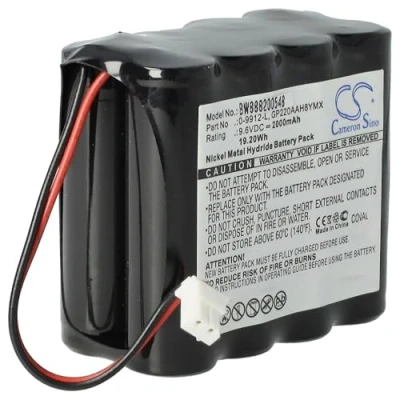 Imagen de vhbw Batería reemplaza Visonic GP220AAH8YMX, 0 9912 L para Sistema de Alarma (2000 mAh, 9,6 V, NiMH)