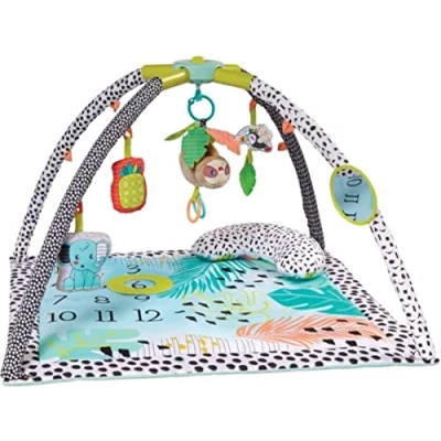 Imagen de INFANTINO Milestones &amp; Memories Twist and Fold Gym Collapsible 4 in 1 Play Mat Stimulating, with Modes Additional Sensory Toys for Infants Toddlers, Multicoloured