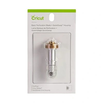 Imagen de Cricut 2006704 Perforation Blade (2.5mm Teeth / 0.5mm Gaps) + QuickSwap Housing for Maker Machines, Papel, Multicolour, One Size