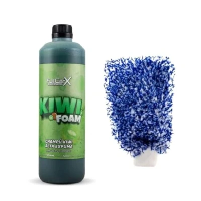 Imagen de AutoFullCar Kit Economy Champú y Manopla FullCarX Limpieza Detailing 750 ml (KIWI)
