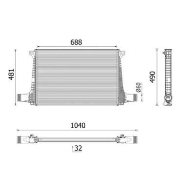 Imagen de Radiador de aire admisión MAHLE ORIGINAL CI 711 000P