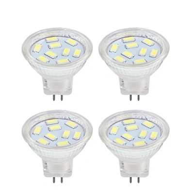 Imagen de HRYSPN MR11 LED Bombilla GU4 2W 12V blanca fría 6000K, reemplazo halógeno 20W, adecuado para el hogar, paisaje, incrustado, iluminación de riel (4 unidades)